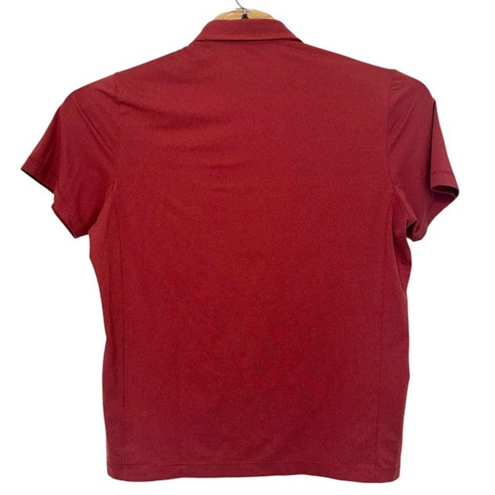 Untuckit Heather Red Polyester Performance Polo S… - image 2